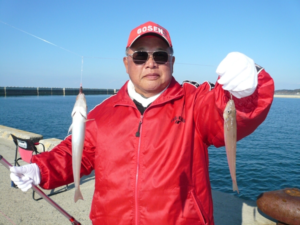 今年の釣り初めは砂紋で幸先良い出だし　　兵庫県